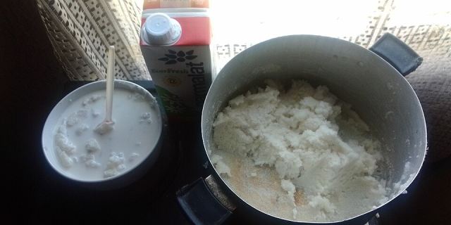 Representative photo: African cuisine Pap and Milk. Not this venue.
