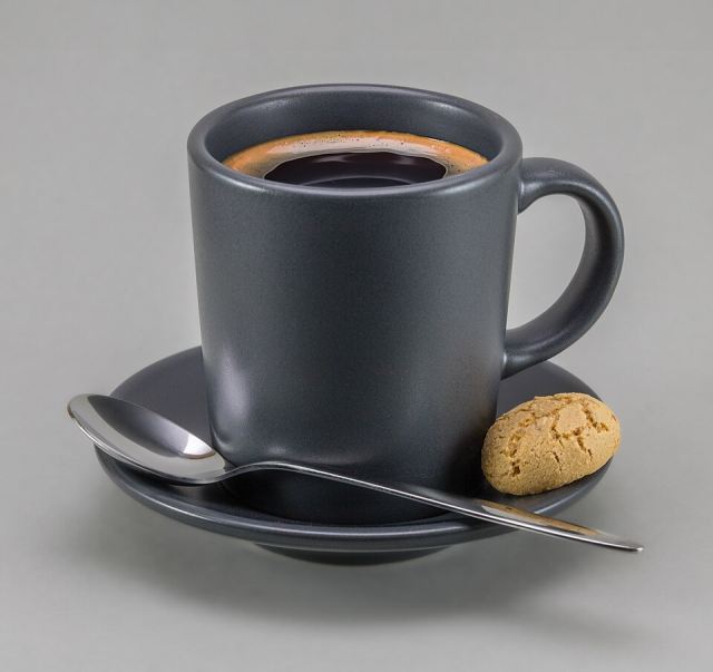 Representative photo: Gray espresso cup with amaretto 1. Not this venue.