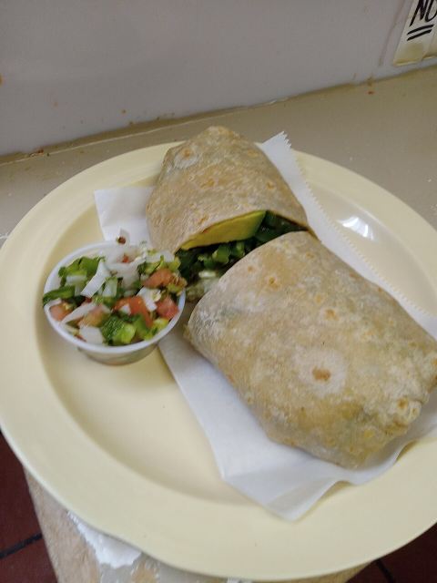 Representative photo: Mexican Food Burrito vegetarian bell pepper and sour cream 20260418 161105 (2). Not this venue.