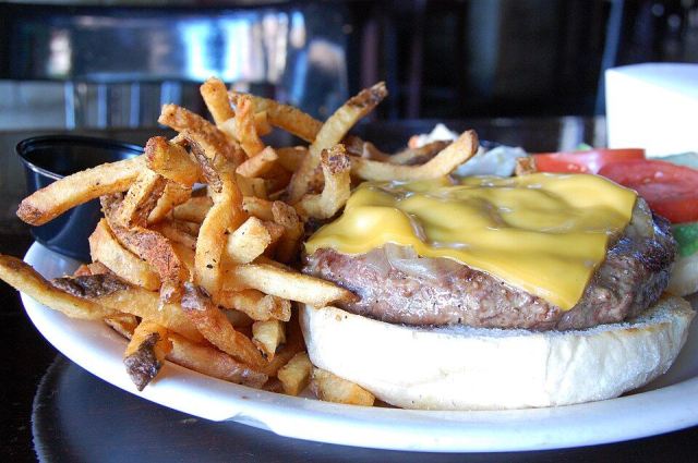 Representative photo: Burger at Old Angle. Not this venue.