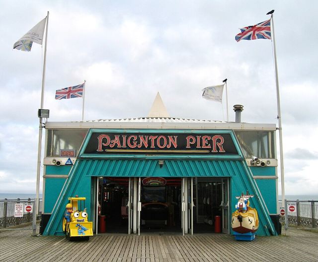Representative photo: Entrance to the amusement arcade on Paignton pier - geograph.org.uk - 6734922. Not this venue.
