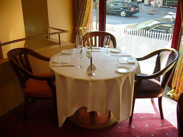 Representative photo: Table setting in a restaurant. Not this venue.