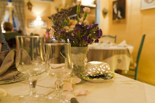 Representative photo: Inside a restaurant, Grignan, Provence, France (6052504043). Not this venue.