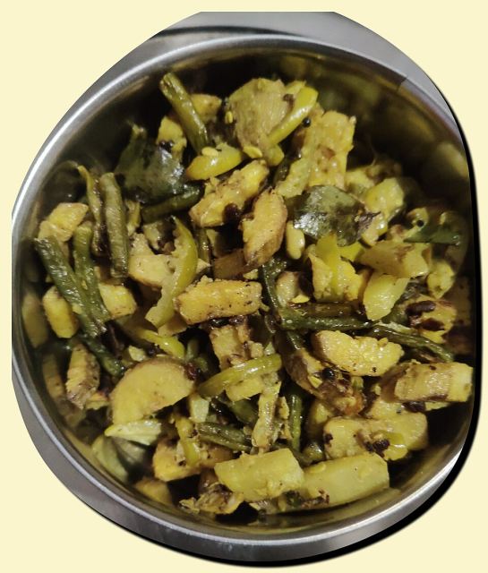 Representative photo: Beans, gourd, banana, ladies finger stir fry. Not this venue.
