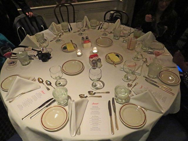 Representative photo: Arnaud's restaurant, New Orleans, interior November 2013 - Table setting. Not this venue.