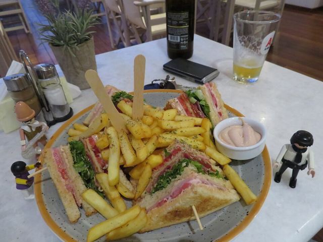 Representative photo: Club sandwich at Parikia. Not this venue.
