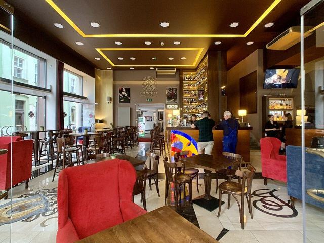 Representative photo: Interior of Czeczotka Cocktail Bar, Kraków, 2019. Not this venue.