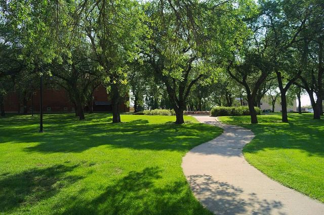 Representative photo: Central Park path in North Battleford. Not this venue.