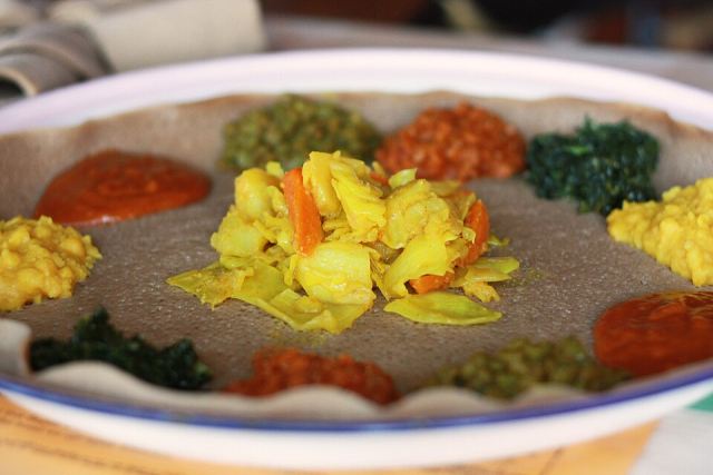 Representative photo: Vegetarian Ethiopian Food at Addis Cafe in Vancouver, BC, Canada (5002960876). Not this venue.