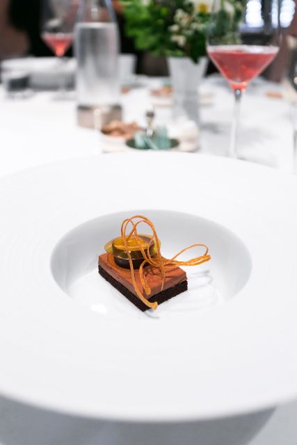 Representative photo: Devil's Food Chocolate Cake with Salted Caramel and Banana Twill (11901114913). Not this venue.