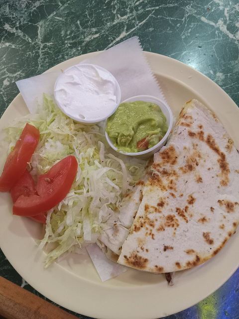 Representative photo: Mexican Food vegetarian Cheese Quesadilla 20260504 154956 (3). Not this venue.