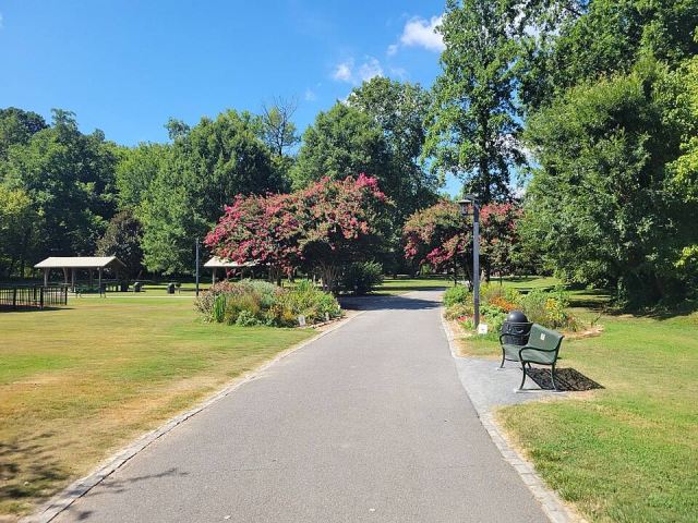 Representative photo: East Cobb Park path, East Cobb GA. Not this venue.