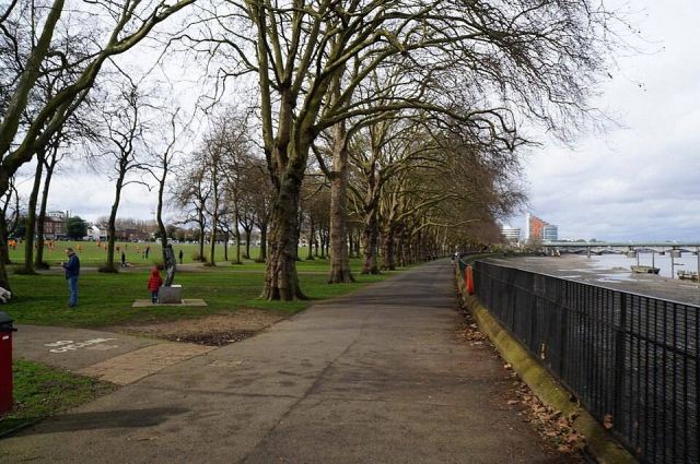 Representative photo: The Thames Path at Wandsworth Park - geograph.org.uk - 3870481. Not this venue.