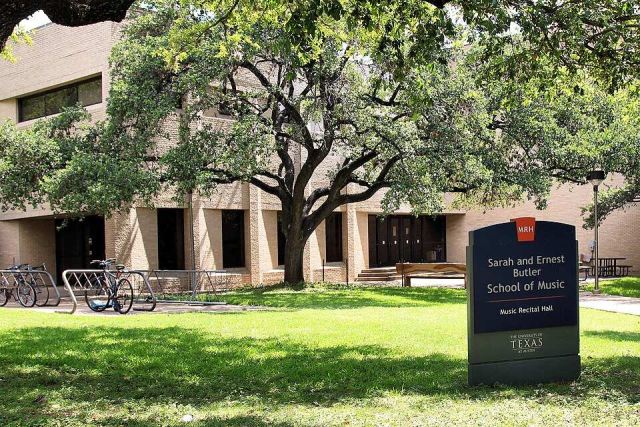 Venue photograph: Music Building and Recital Hall UT Austin 2019. Not a photograph of this event.