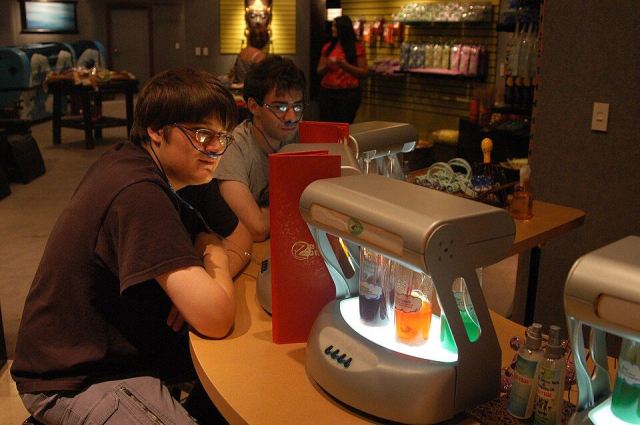 Representative photo: Oxygen Bar interior, showing flavors. Not this venue.