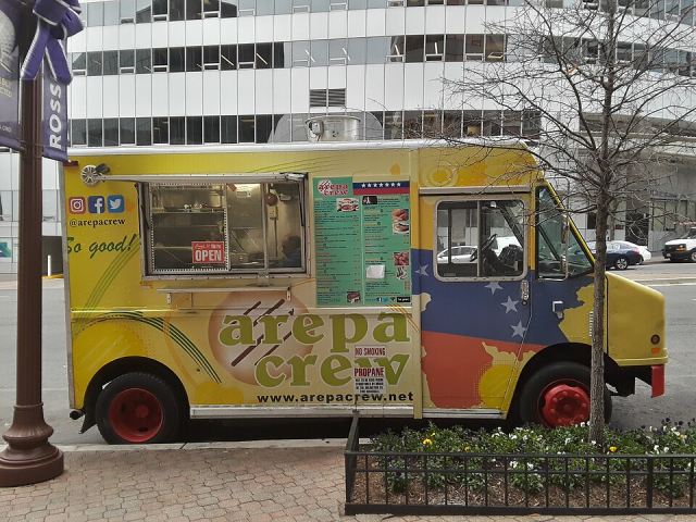 Representative photo: Arepa Crew Venezuelan food truck. Not this venue.