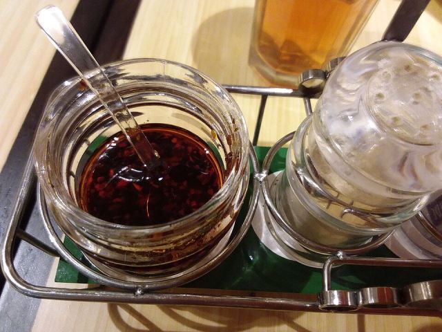 Representative photo: HK CWB Times Square basement mall 翡翠拉麵小籠包 Crystal Jade La Mian Xiao Long Bao Restaurant table setting August 2018 SSG 03. Not this venue.