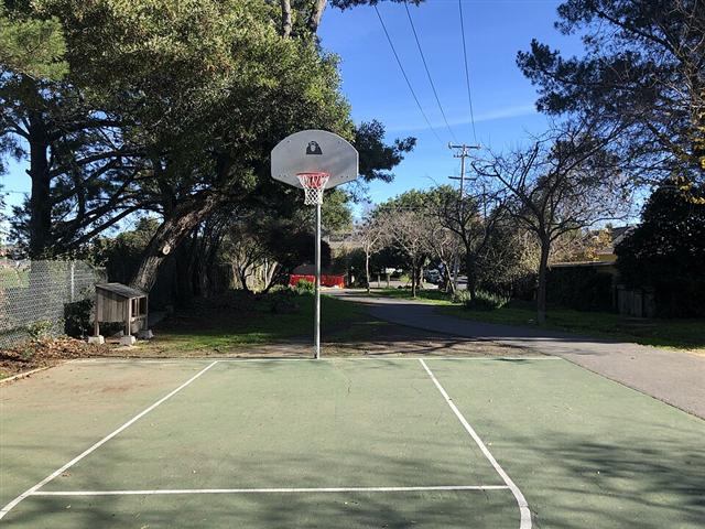 Representative photo: Basketball hoop and court. Not this event.