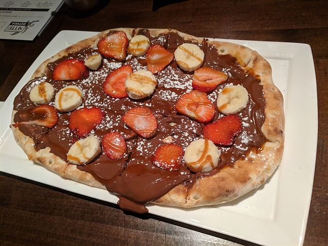 Representative photo: Pizza on a plate. Not this venue.